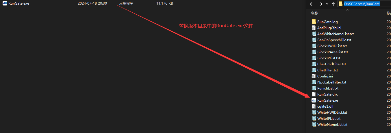 替换 RunGate 目录